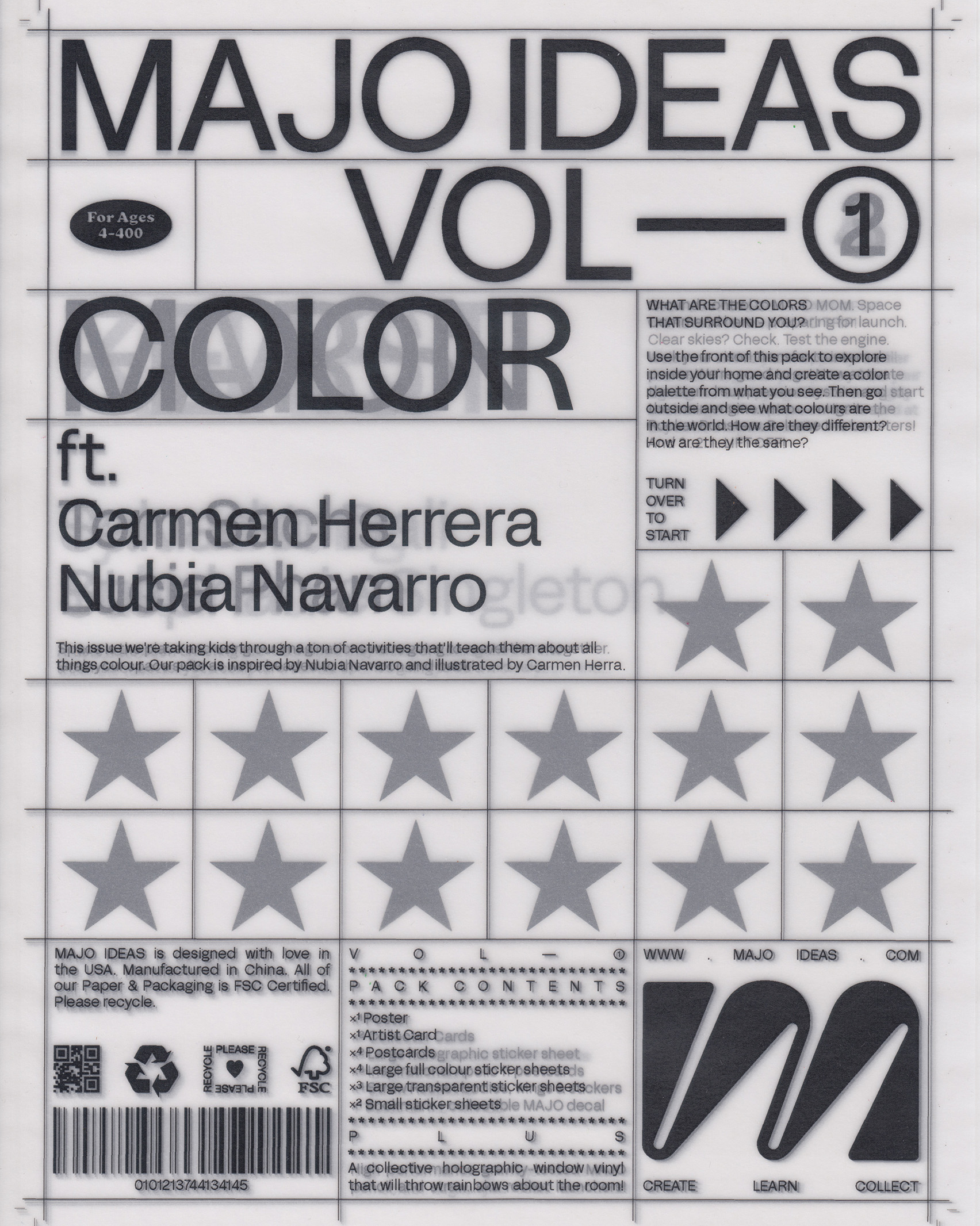 Majo Ideas Vol. 1: Color, featuring Carmen Herrera and Nubia Navarro.