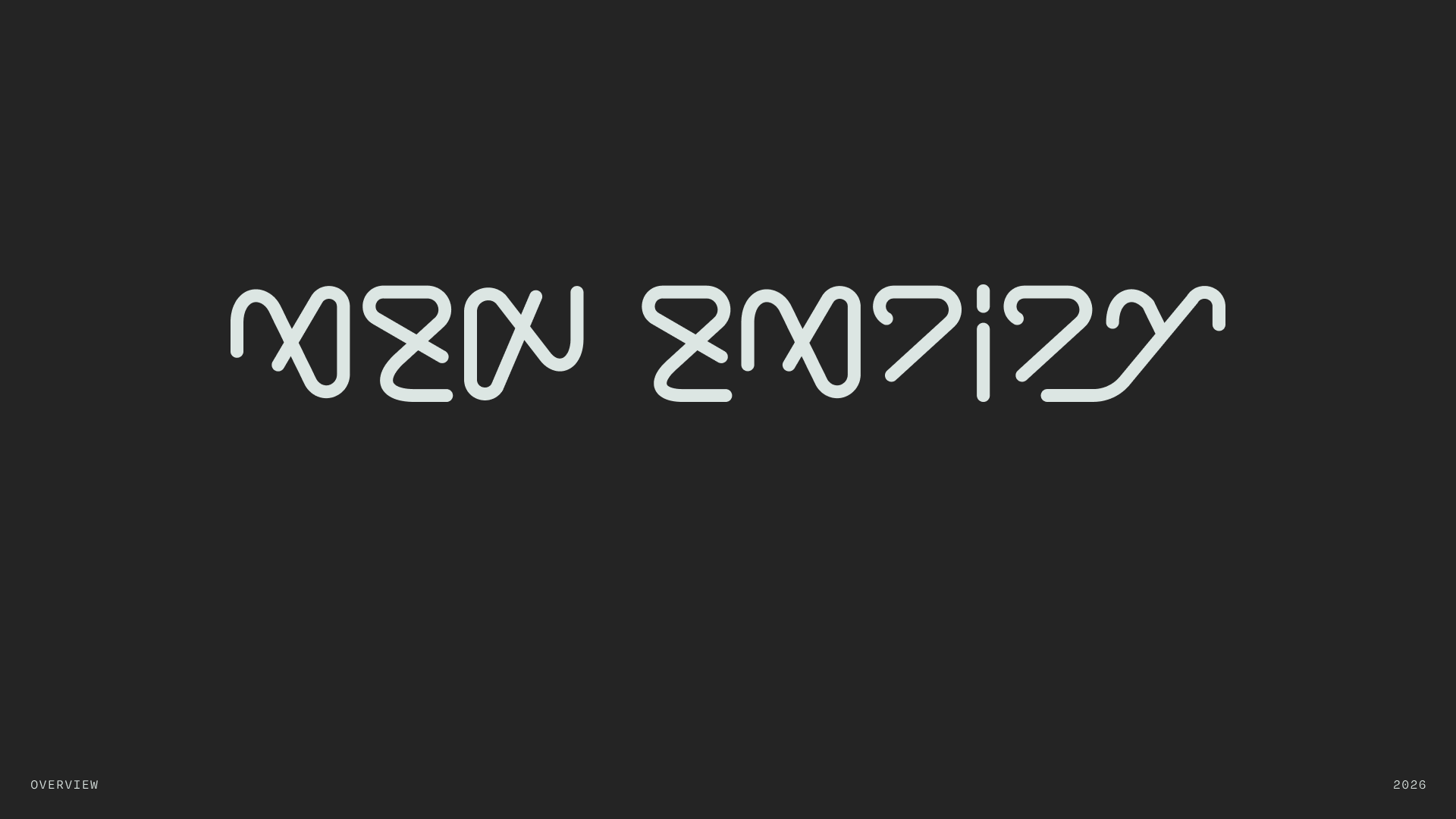 New Entity presentation, slide 1 of 18